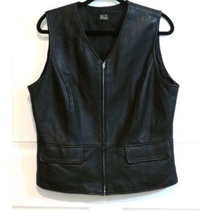 M.T. Morgan Taylor Studio Leather Vest Super Soft Lined